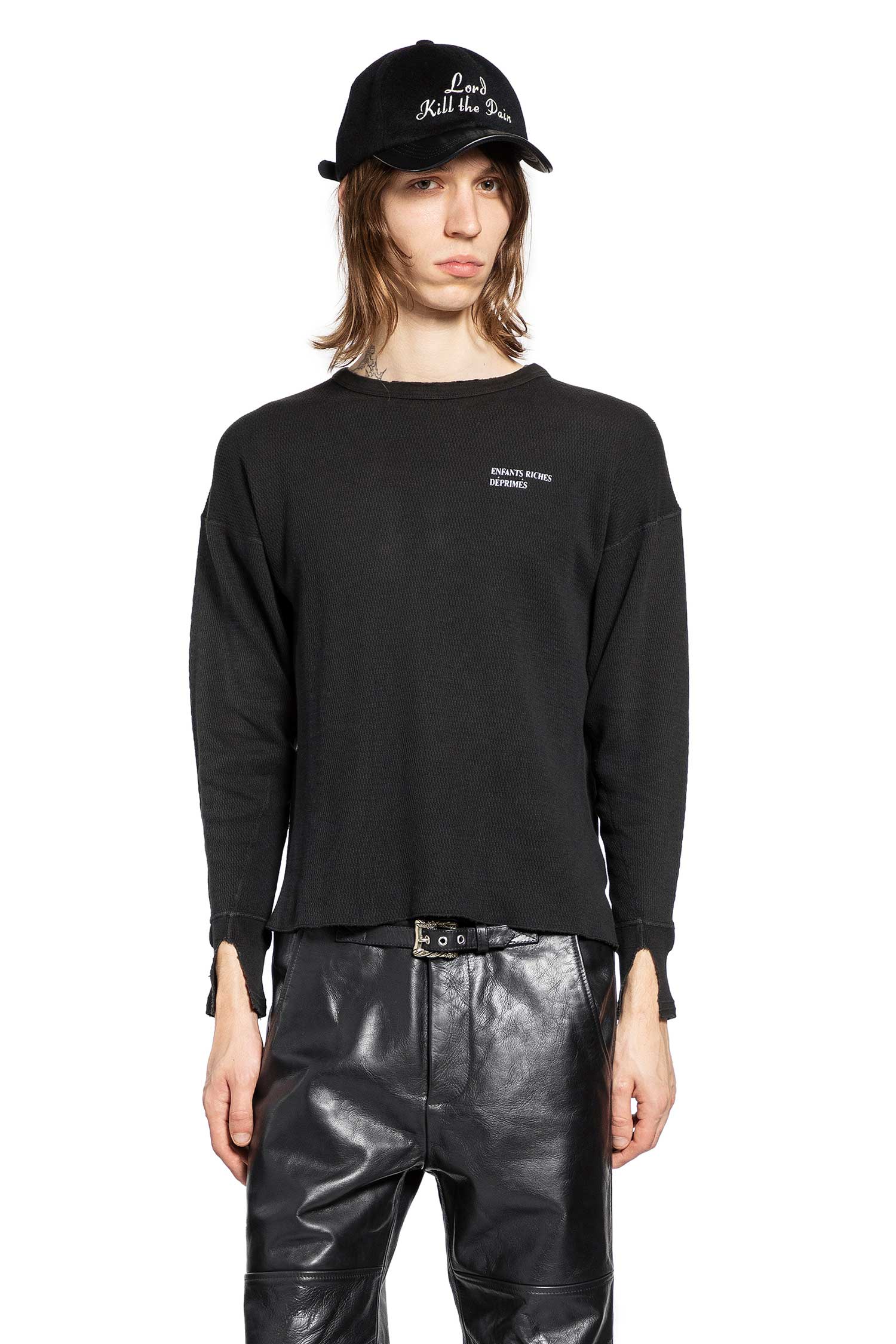 Classic Logo Distressed Thermal Ls T-Shirt