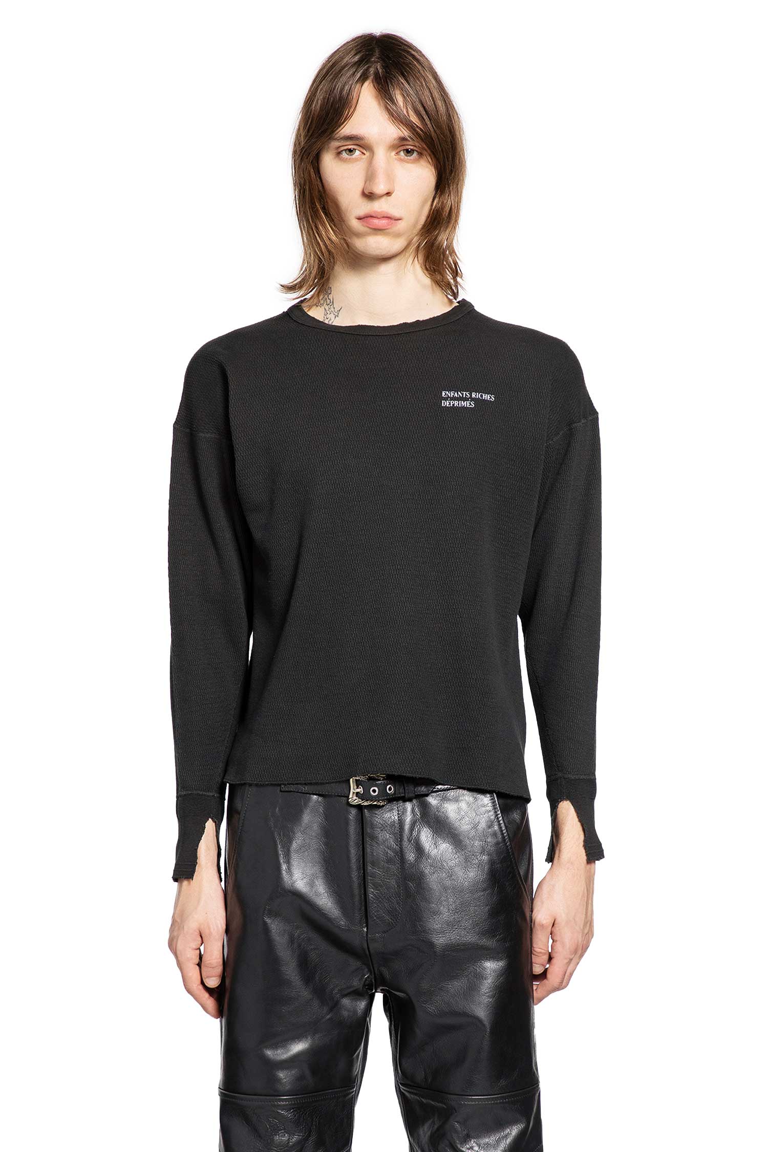 Classic Logo Distressed Thermal Ls T-Shirt