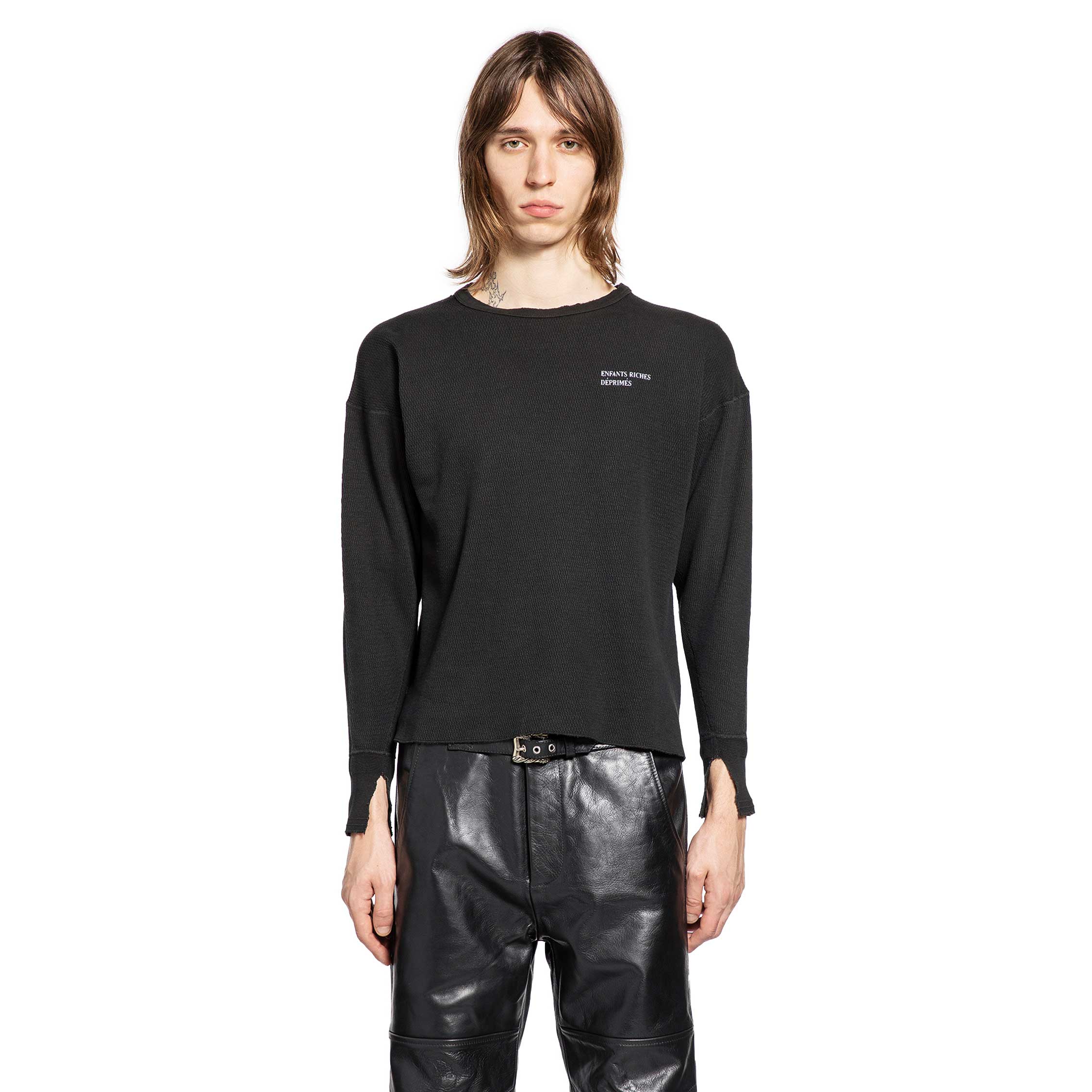 Classic Logo Distressed Thermal Ls T-Shirt