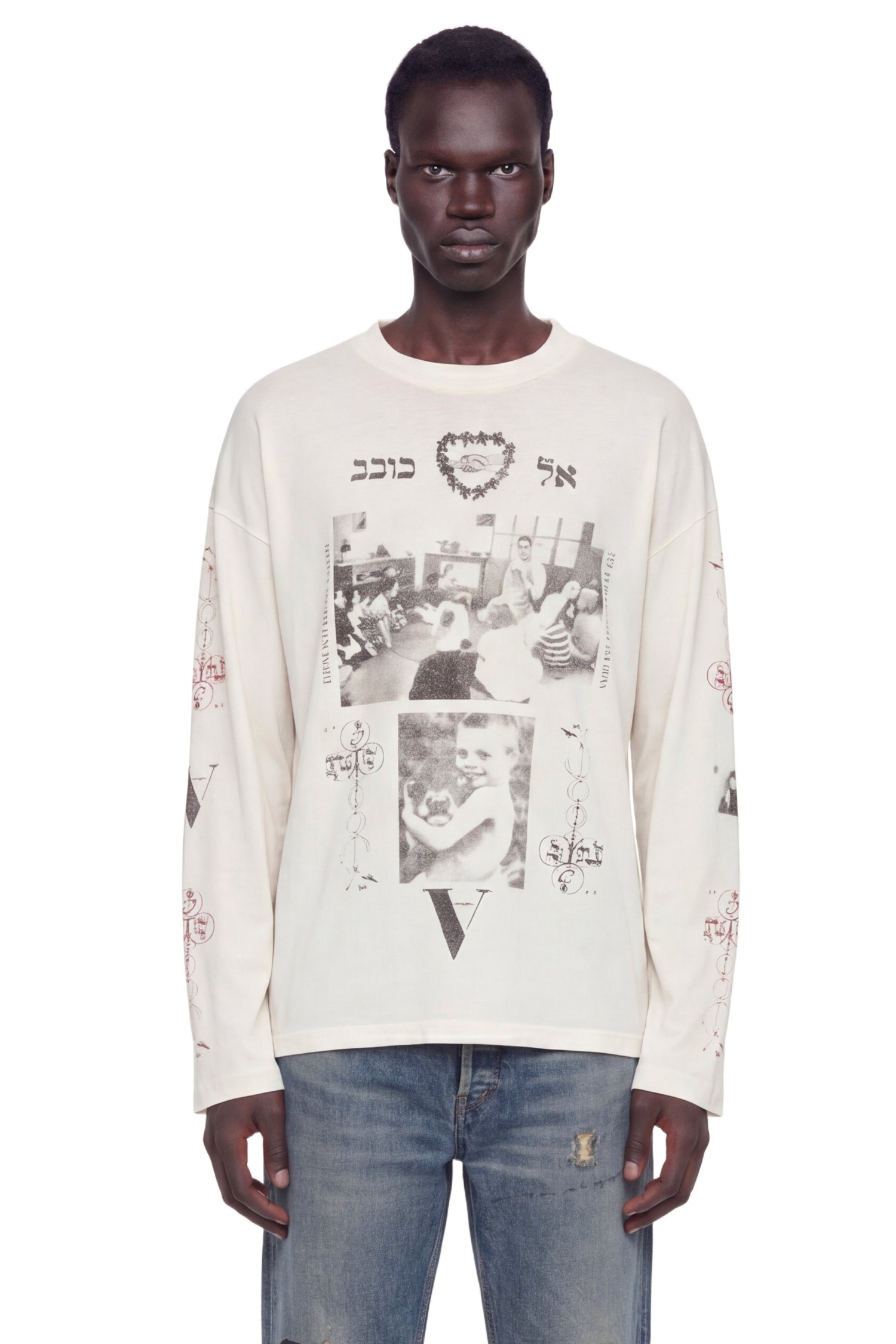 Cherry Mock Neck LS T-Shirt