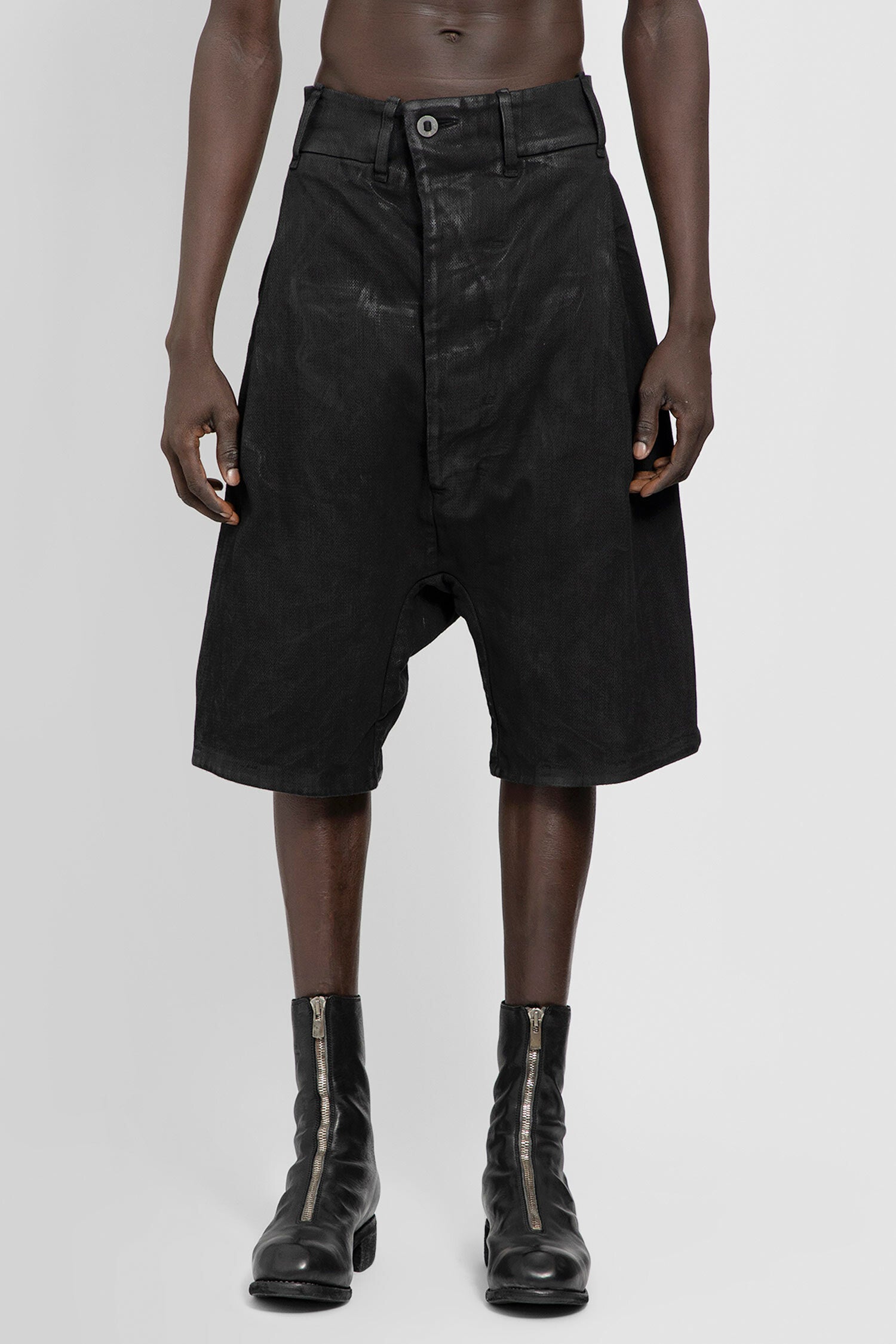 BORIS BIDJAN SABERI MAN BLACK SHORTS & SKIRTS