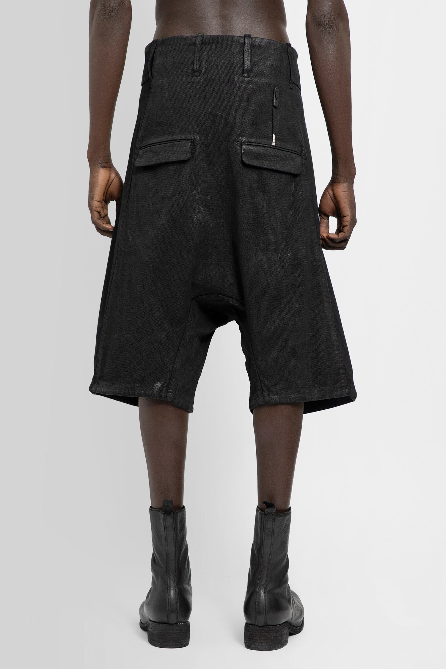 BORIS BIDJAN SABERI MAN BLACK SHORTS & SKIRTS