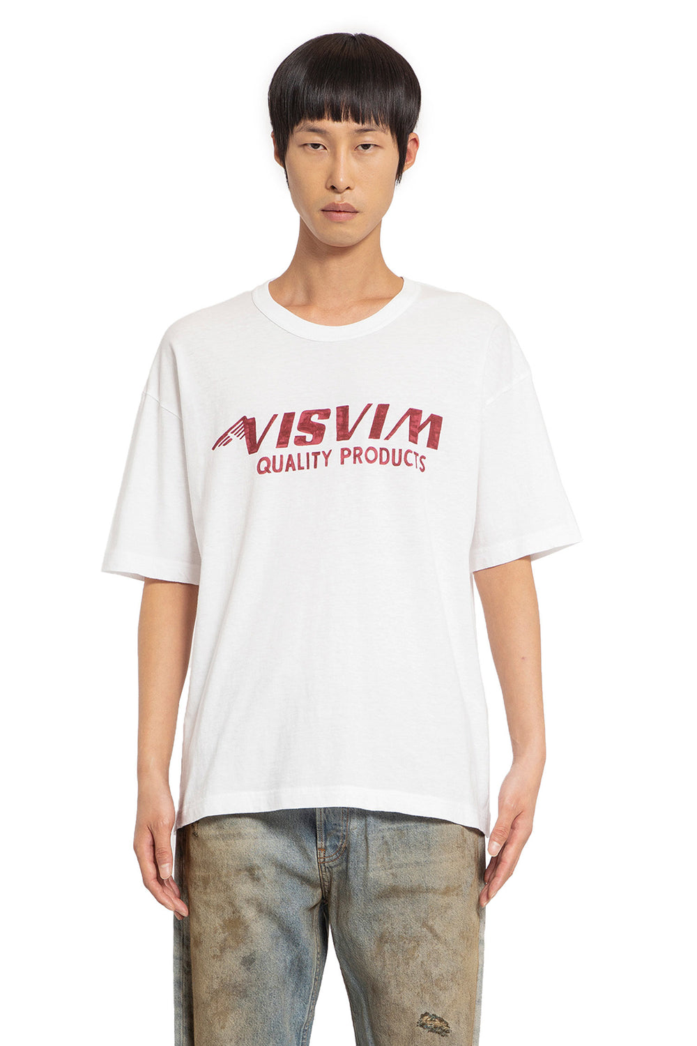 VISVIM MAN WHITE T-SHIRTS & TANK TOPS