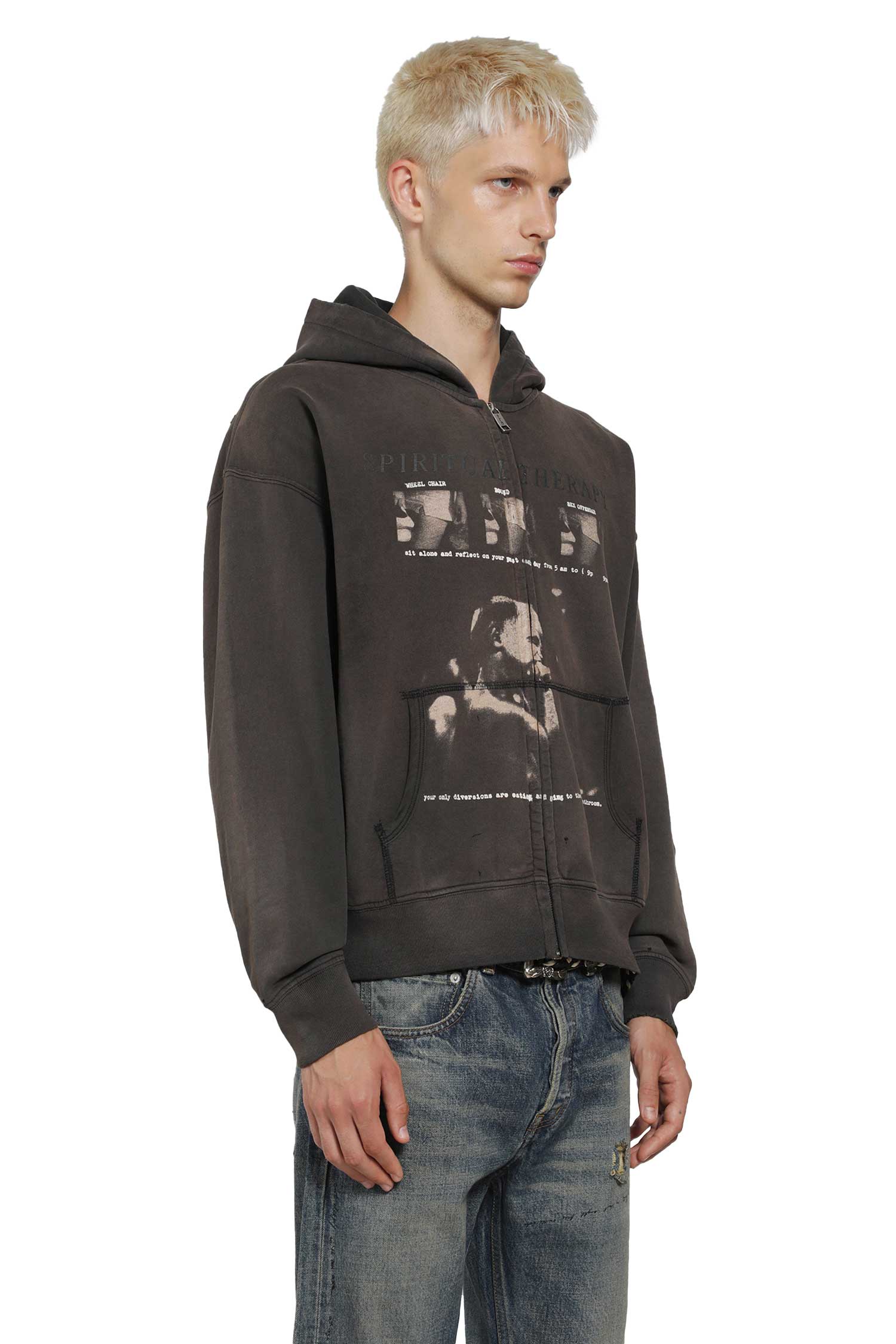 ENFANTS RICHES DÉPRIMÉS Spiritual Therapy Zip-Up Hoodie man