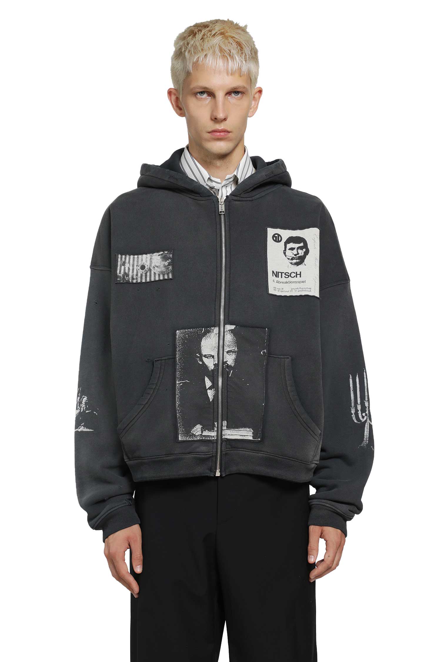 Lenin's Nap Time Assemblage Zip-Up Hoodie