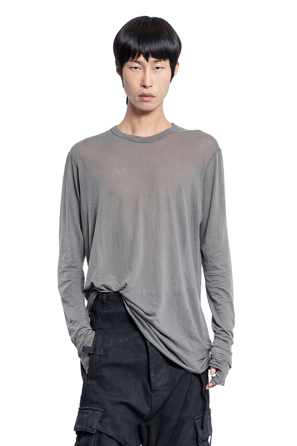 BORIS BIDJAN SABERI MAN GREY T-SHIRTS & TANK TOPS