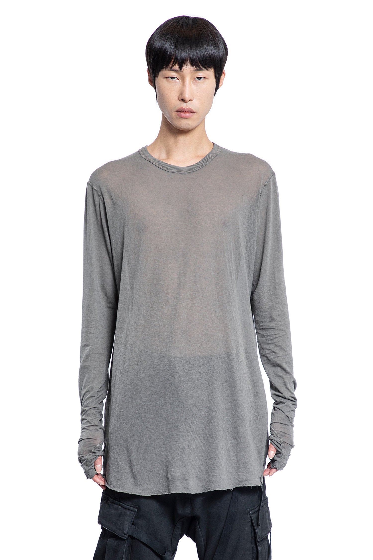 BORIS BIDJAN SABERI MAN GREY T-SHIRTS & TANK TOPS