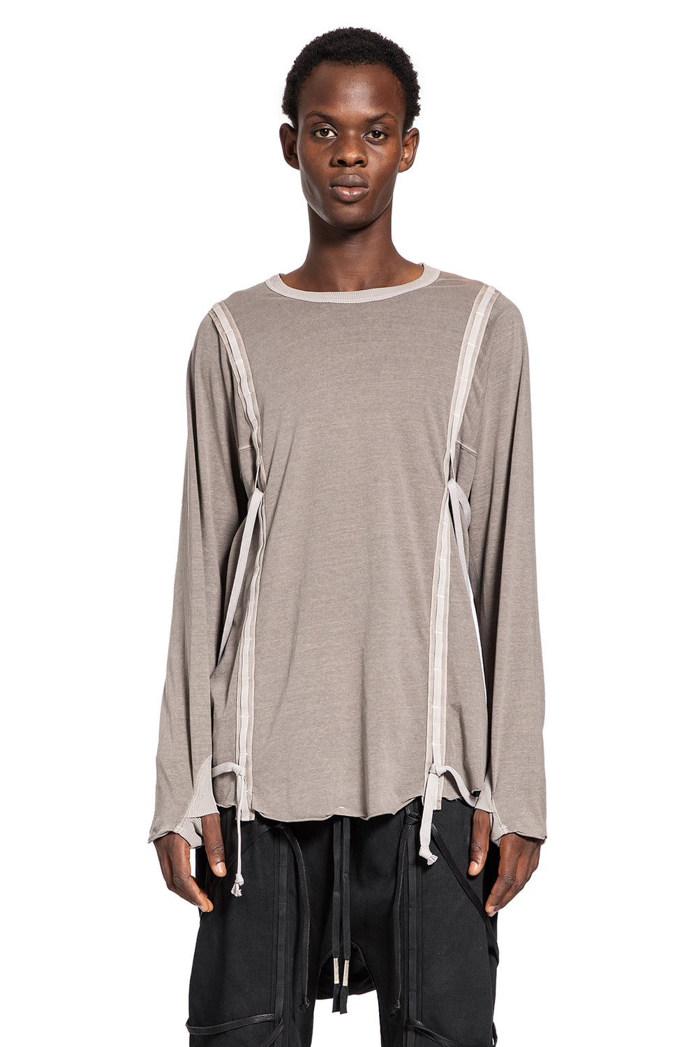 BORIS BIDJAN SABERI MAN GREY T-SHIRTS & TANK TOPS