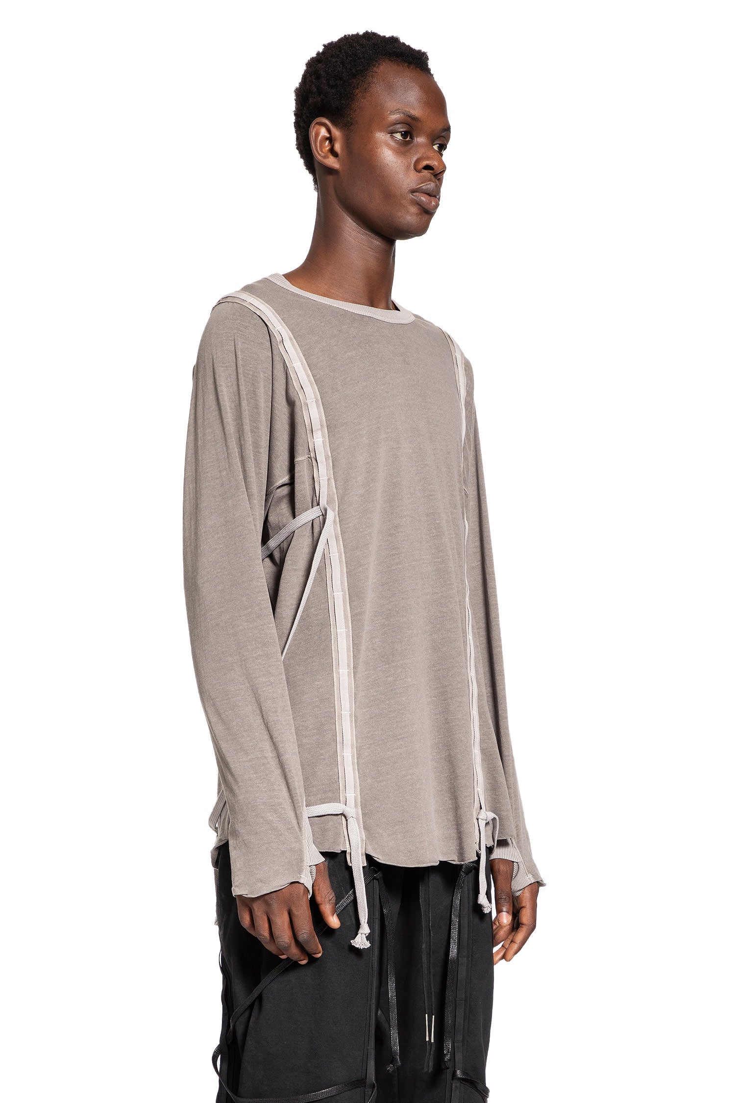 BORIS BIDJAN SABERI MAN GREY T-SHIRTS & TANK TOPS