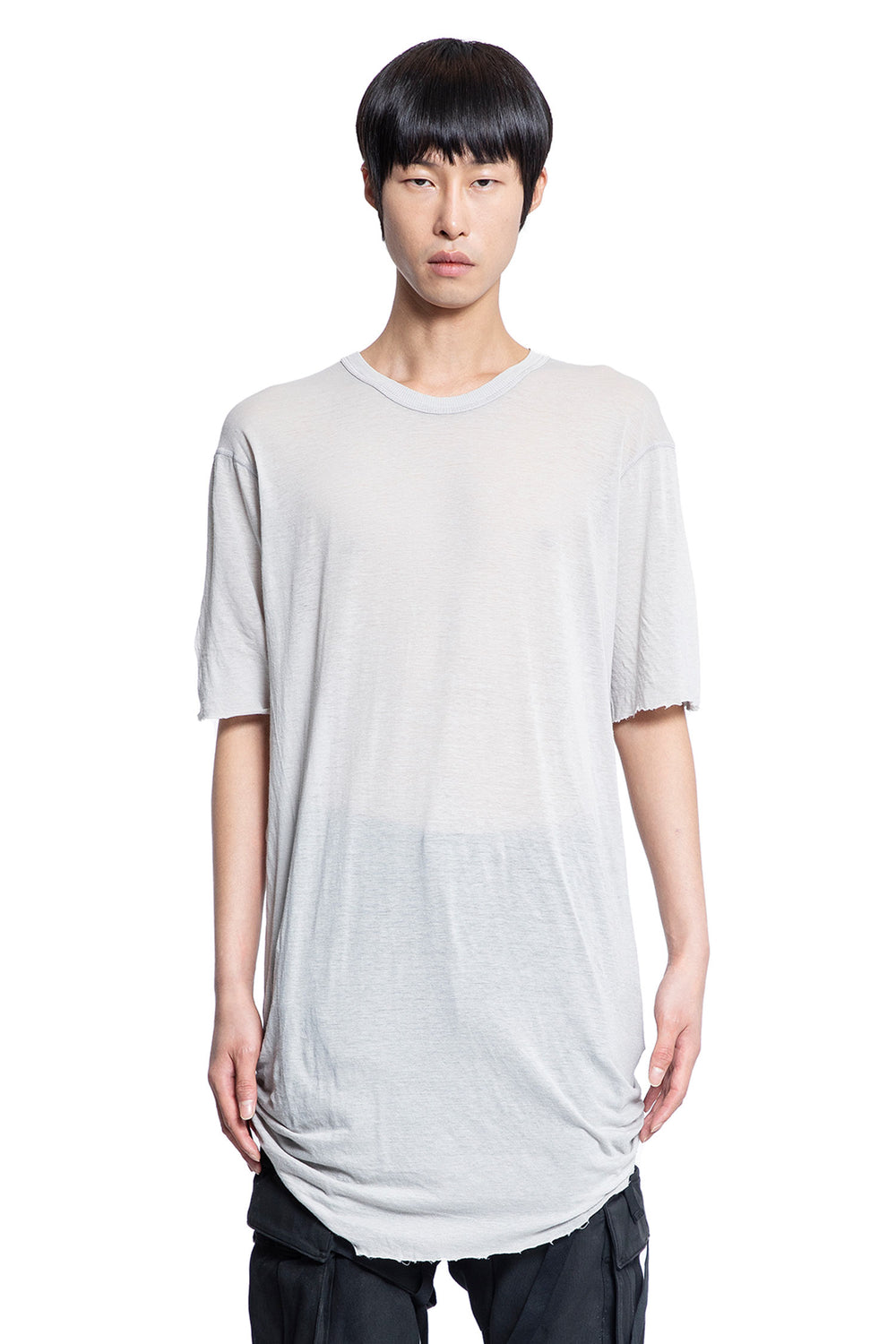 BORIS BIDJAN SABERI MAN GREY T-SHIRTS & TANK TOPS