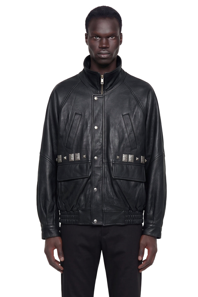 ENFANTS RICHES DÉPRIMÉS Prince Phillip's Childhood Studded Leather Jacket man