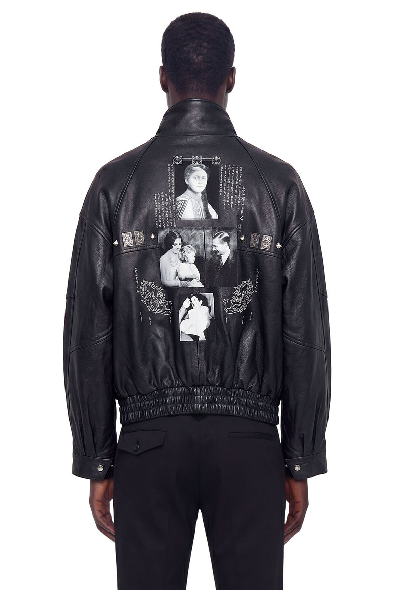 
              ENFANTS RICHES DÉPRIMÉS Prince Phillip's Childhood Studded Leather Jacket man
            