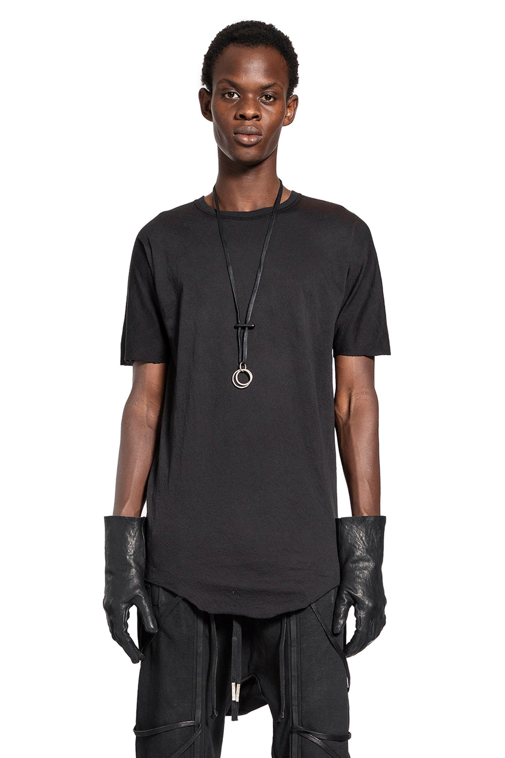 BORIS BIDJAN SABERI MAN BLACK T-SHIRTS & TANK TOPS