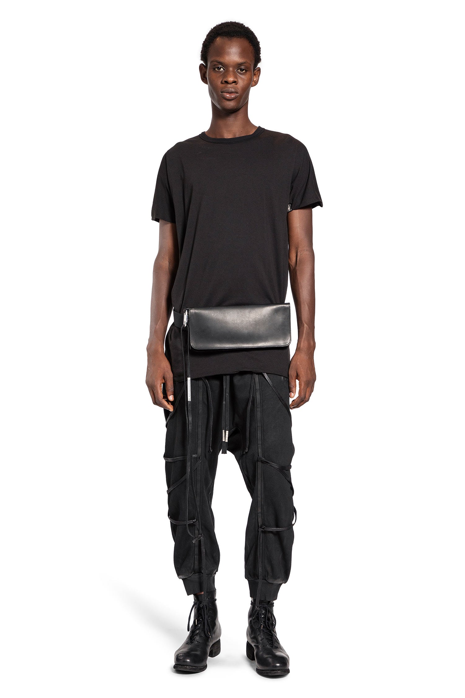 BORIS BIDJAN SABERI MAN BLACK T-SHIRTS & TANK TOPS