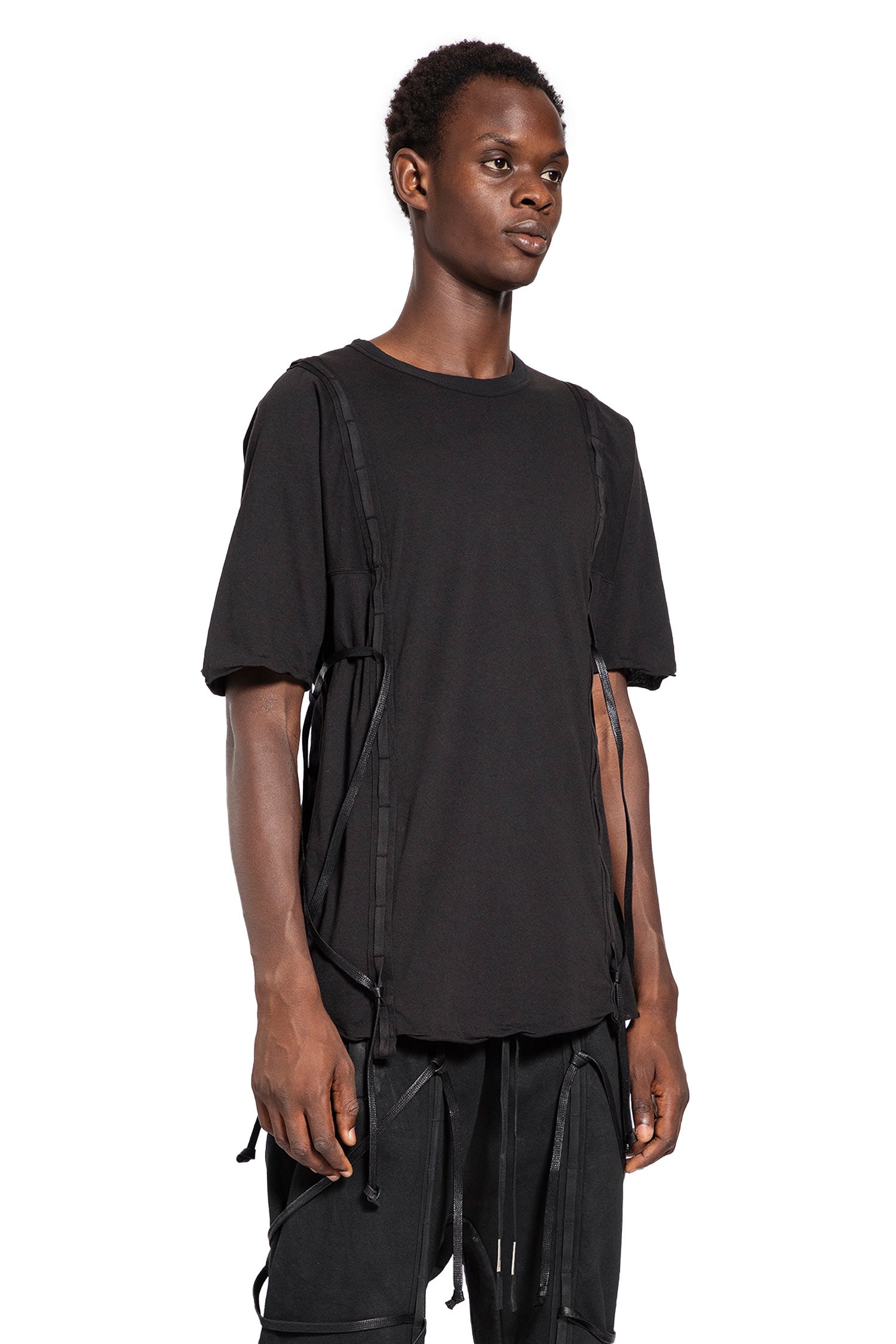 BORIS BIDJAN SABERI MAN BLACK T-SHIRTS & TANK TOPS