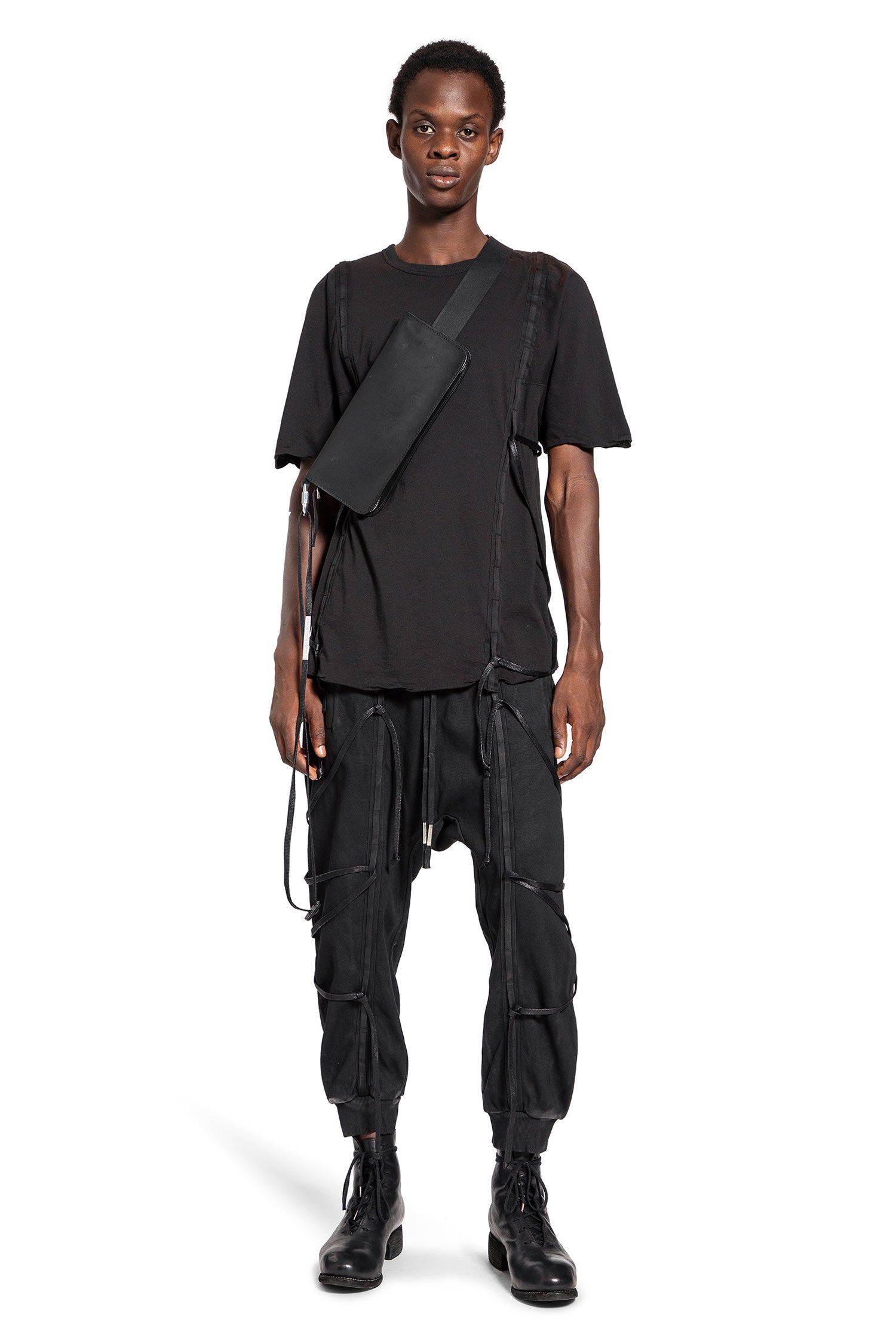 BORIS BIDJAN SABERI MAN BLACK T-SHIRTS & TANK TOPS