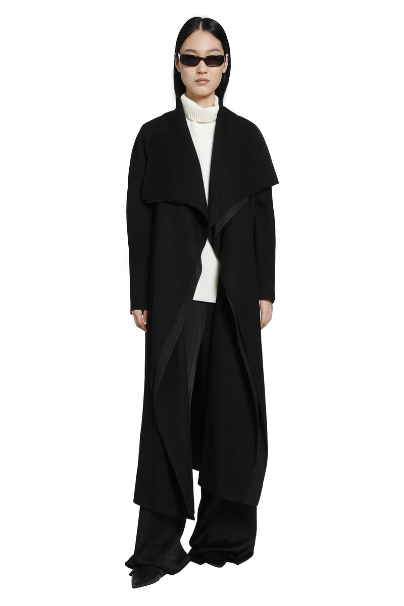 RETORI Double Wool Shawl Collar Coat woman