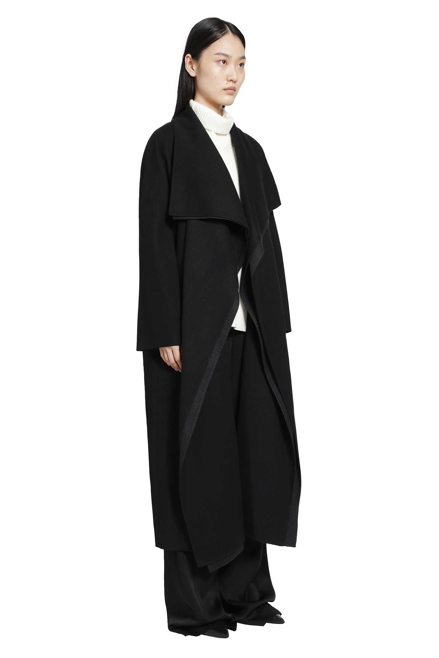 Double Wool Shawl Collar Coat