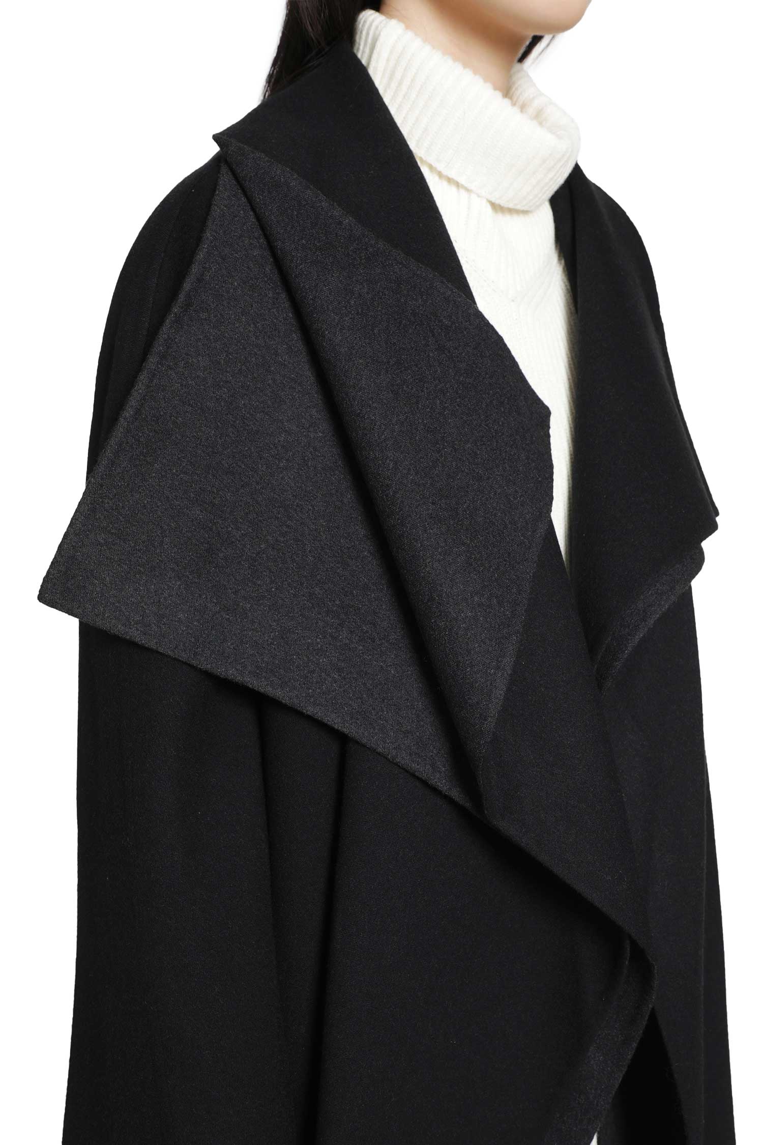 Double Wool Shawl Collar Coat