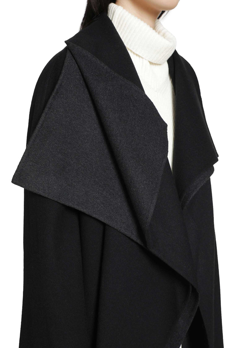 RETORI Double Wool Shawl Collar Coat woman
