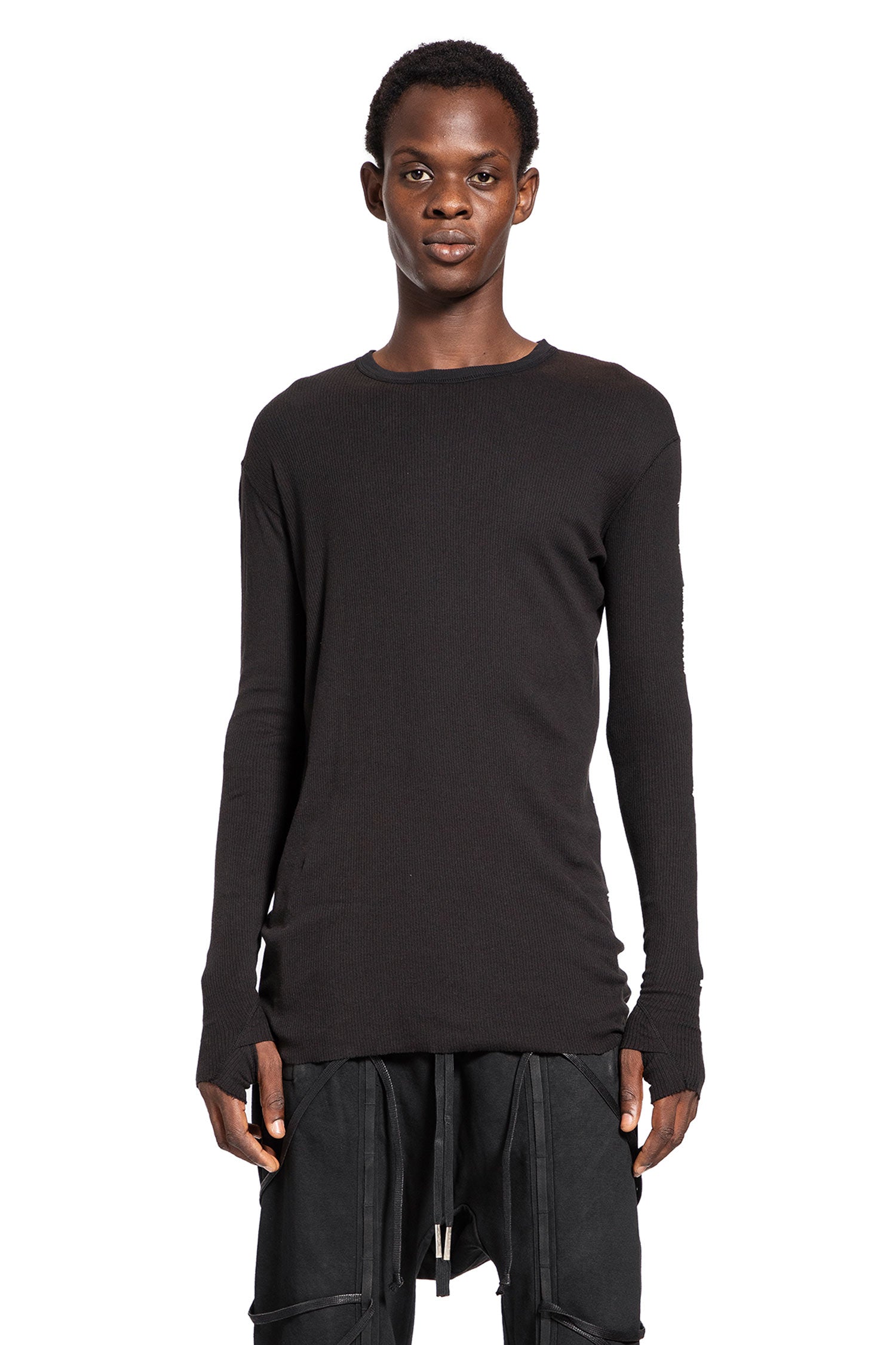 BORIS BIDJAN SABERI MAN BLACK T-SHIRTS & TANK TOPS