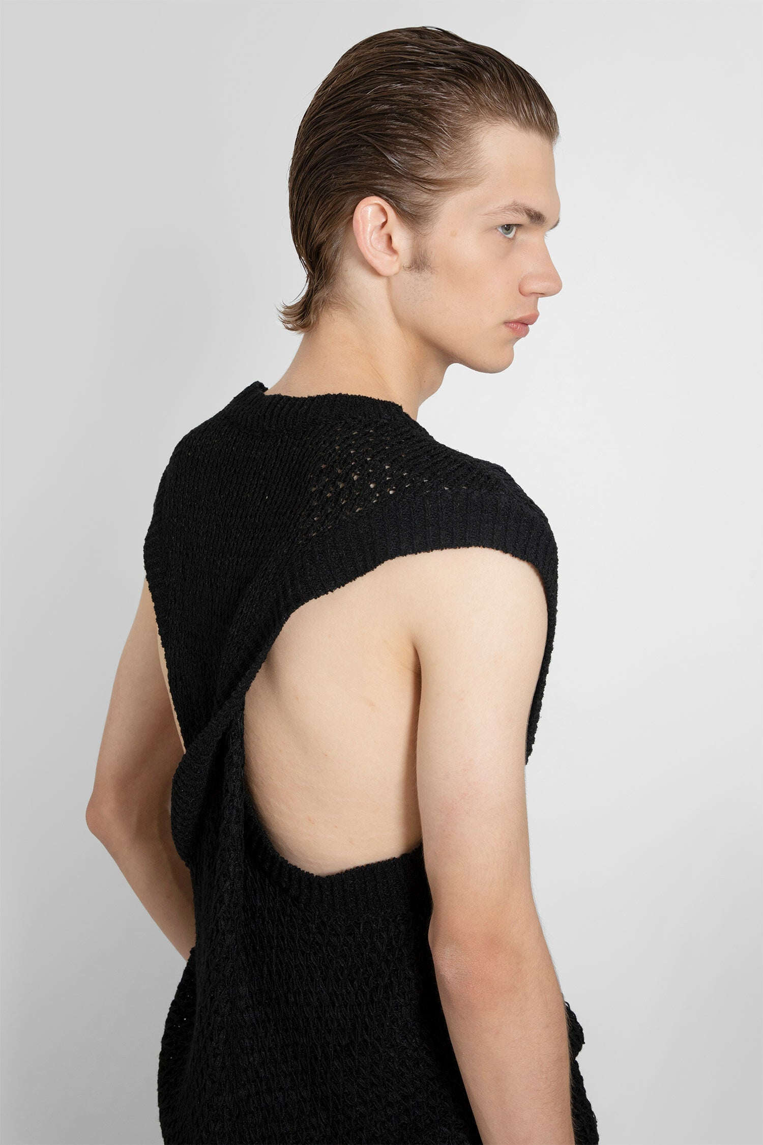 LOUIS GABRIEL NOUCHI MAN BLACK VESTS