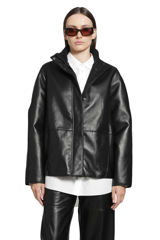 Cocoon Leather Jacket