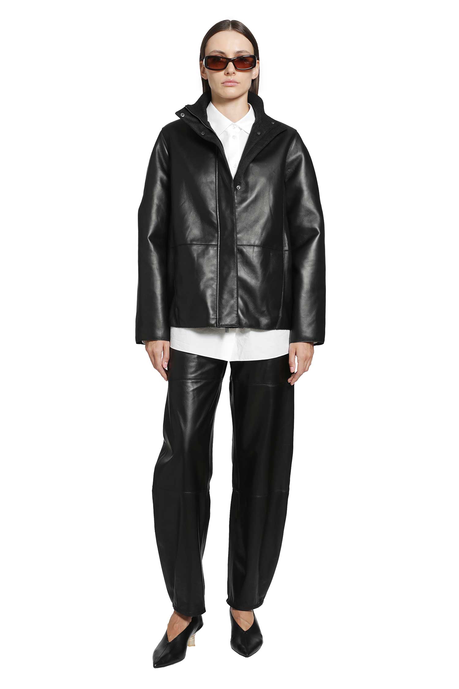 RETORI Cocoon Leather Jacket woman
