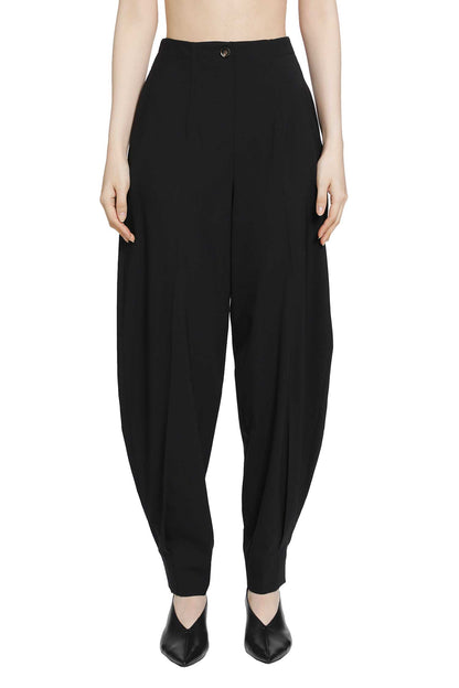 Stretch Wool Barrel Pants
