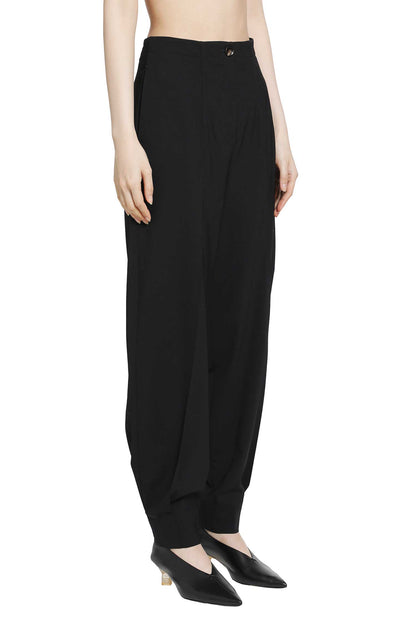 Stretch Wool Barrel Pants