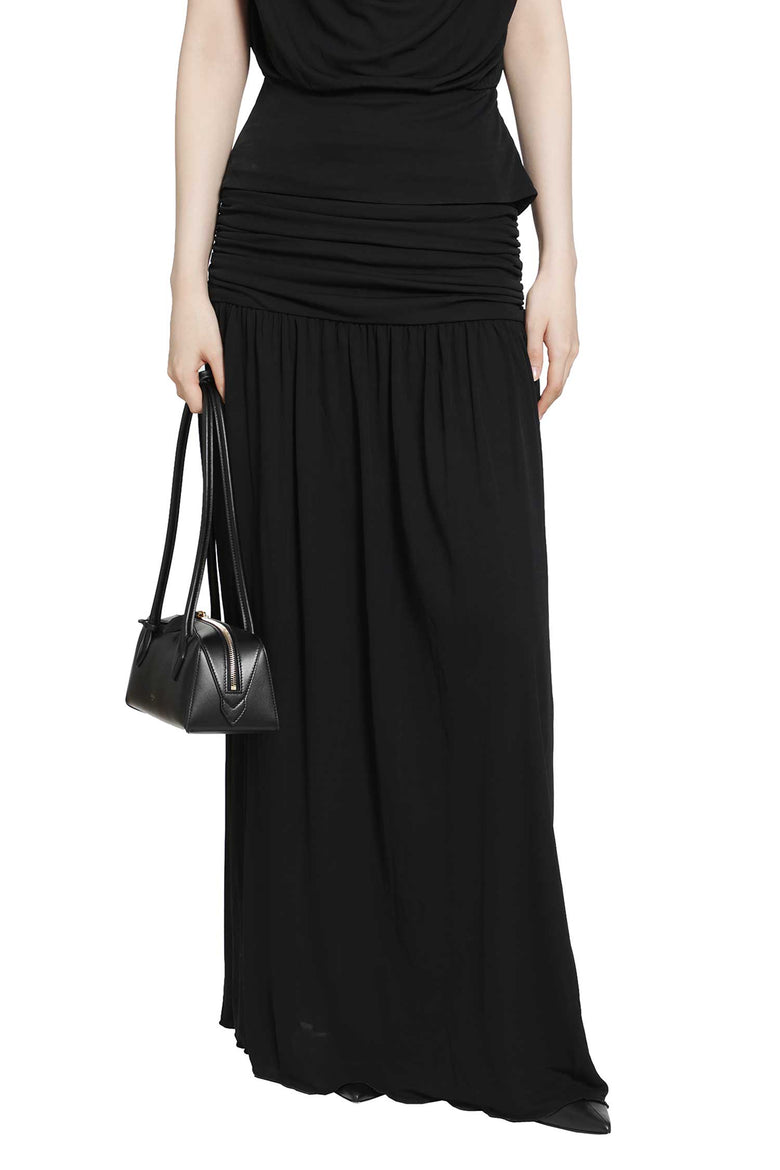 RETORI Draped Viscose Jersey Long Skirt woman
