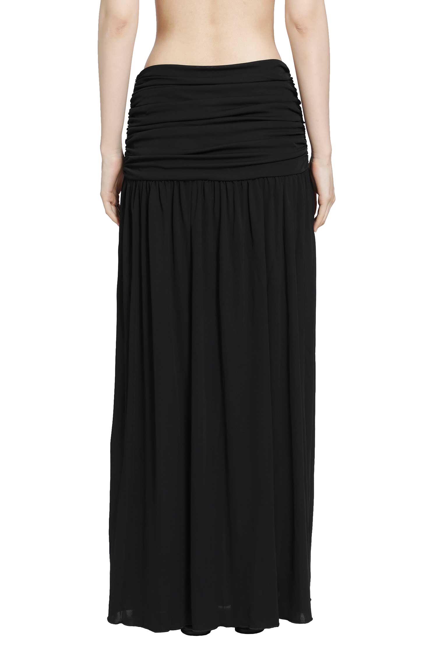 RETORI Draped Viscose Jersey Long Skirt woman