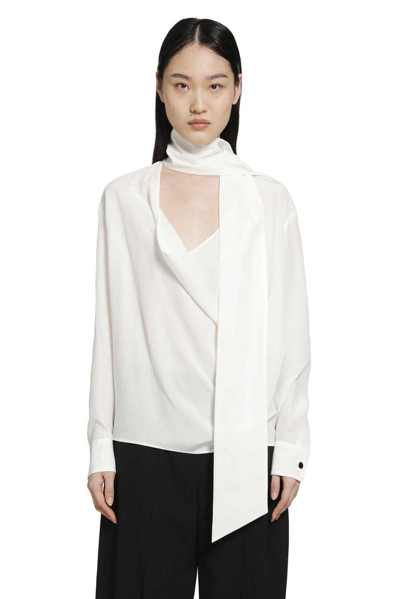
              RETORI Crepe De Chine Scarf Detail Blouse woman
            
