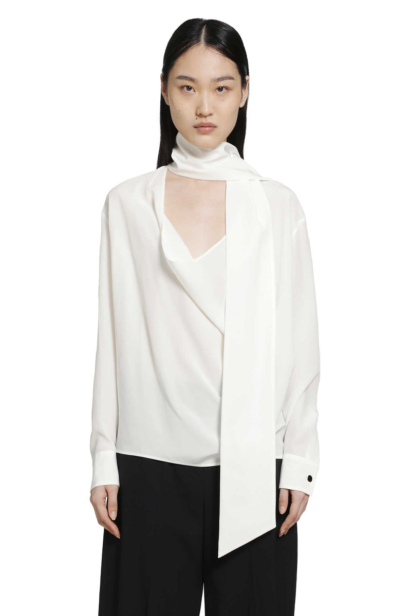 RETORI Crepe De Chine Scarf Detail Blouse woman