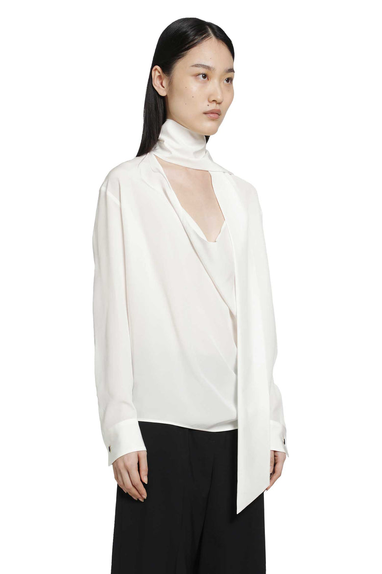 
              RETORI Crepe De Chine Scarf Detail Blouse woman
            