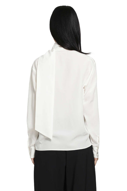 Crepe De Chine Scarf Detail Blouse