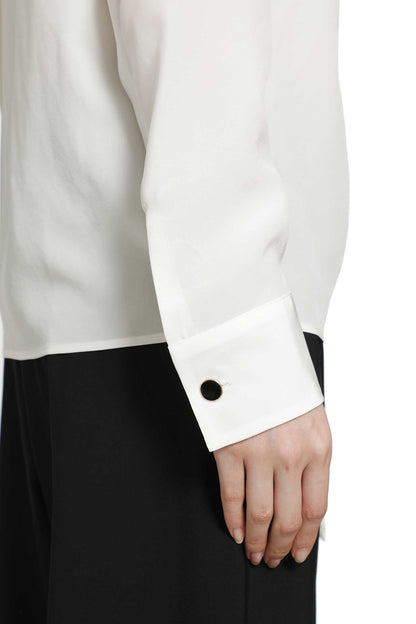 Crepe De Chine Scarf Detail Blouse