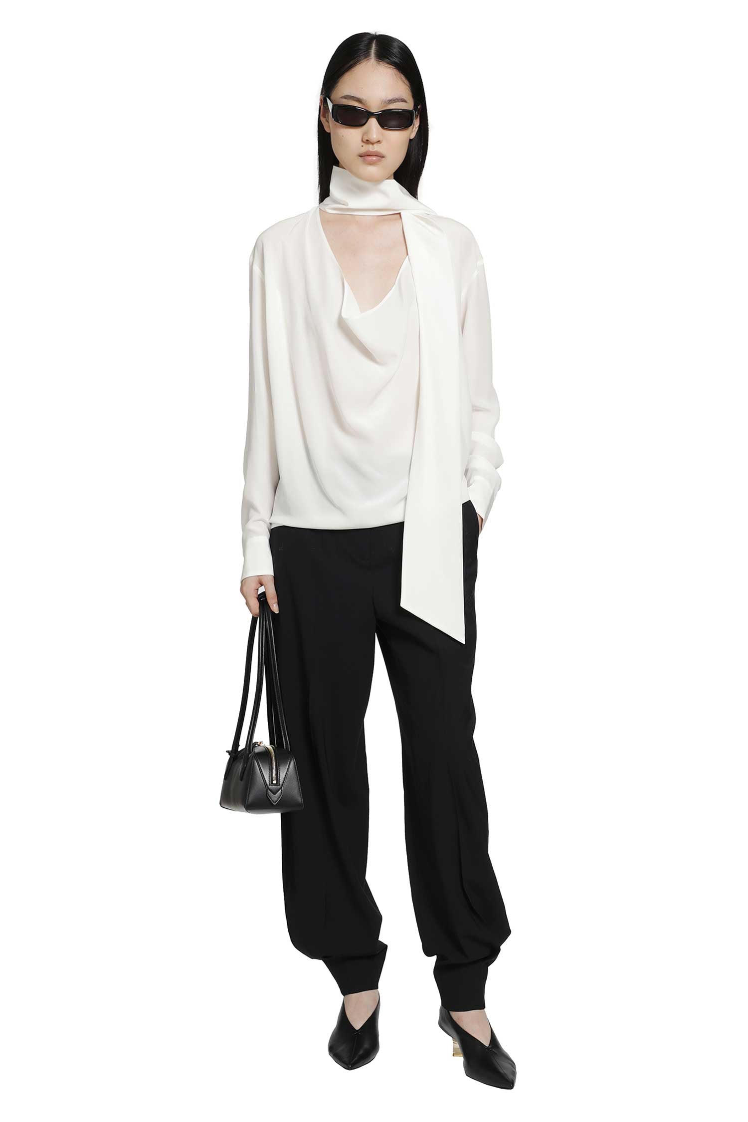 RETORI Crepe De Chine Scarf Detail Blouse woman