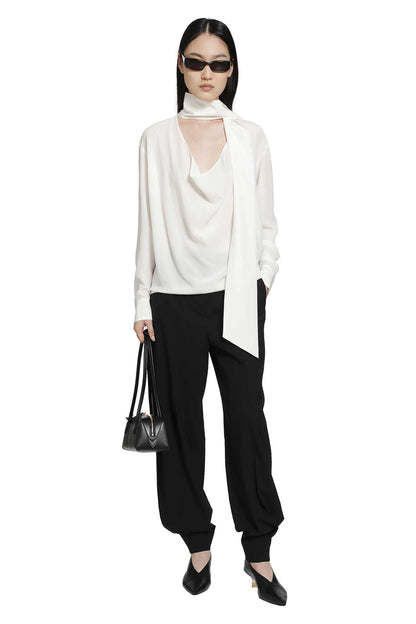 Crepe De Chine Scarf Detail Blouse