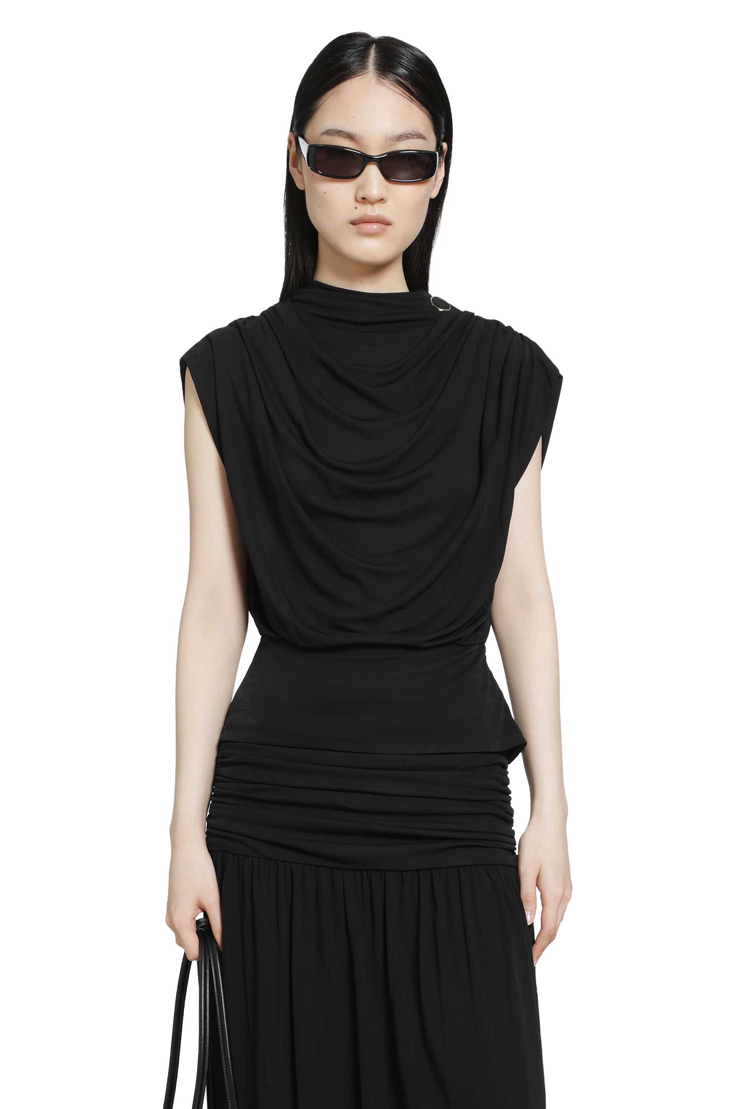 Draped Viscose Jersey Top