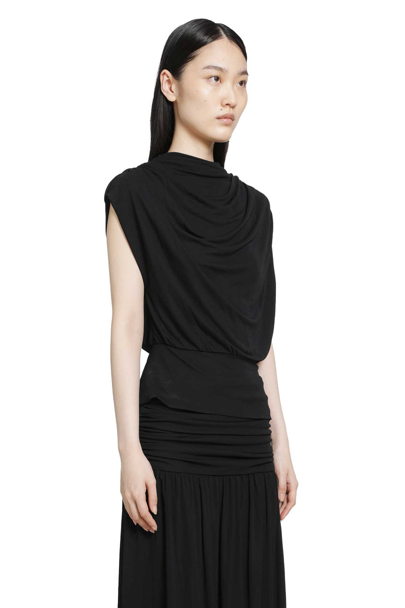 RETORI Draped Viscose Jersey Top woman