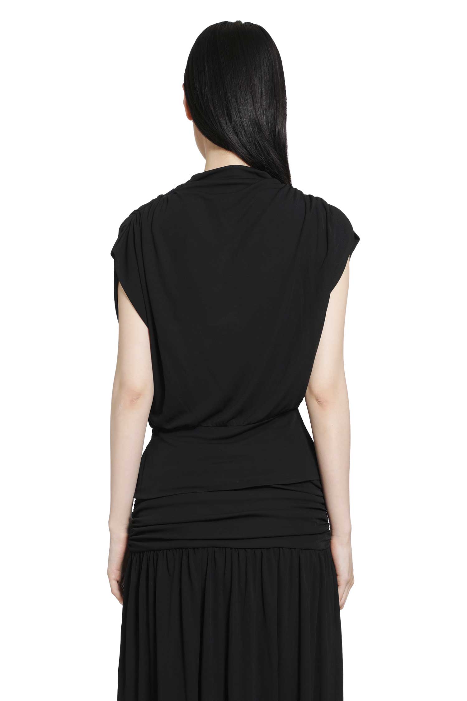 RETORI Draped Viscose Jersey Top woman