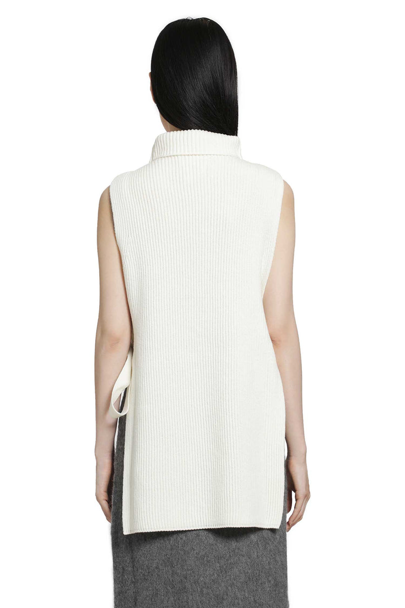 RETORI Ribbed Knit Wool Vest woman