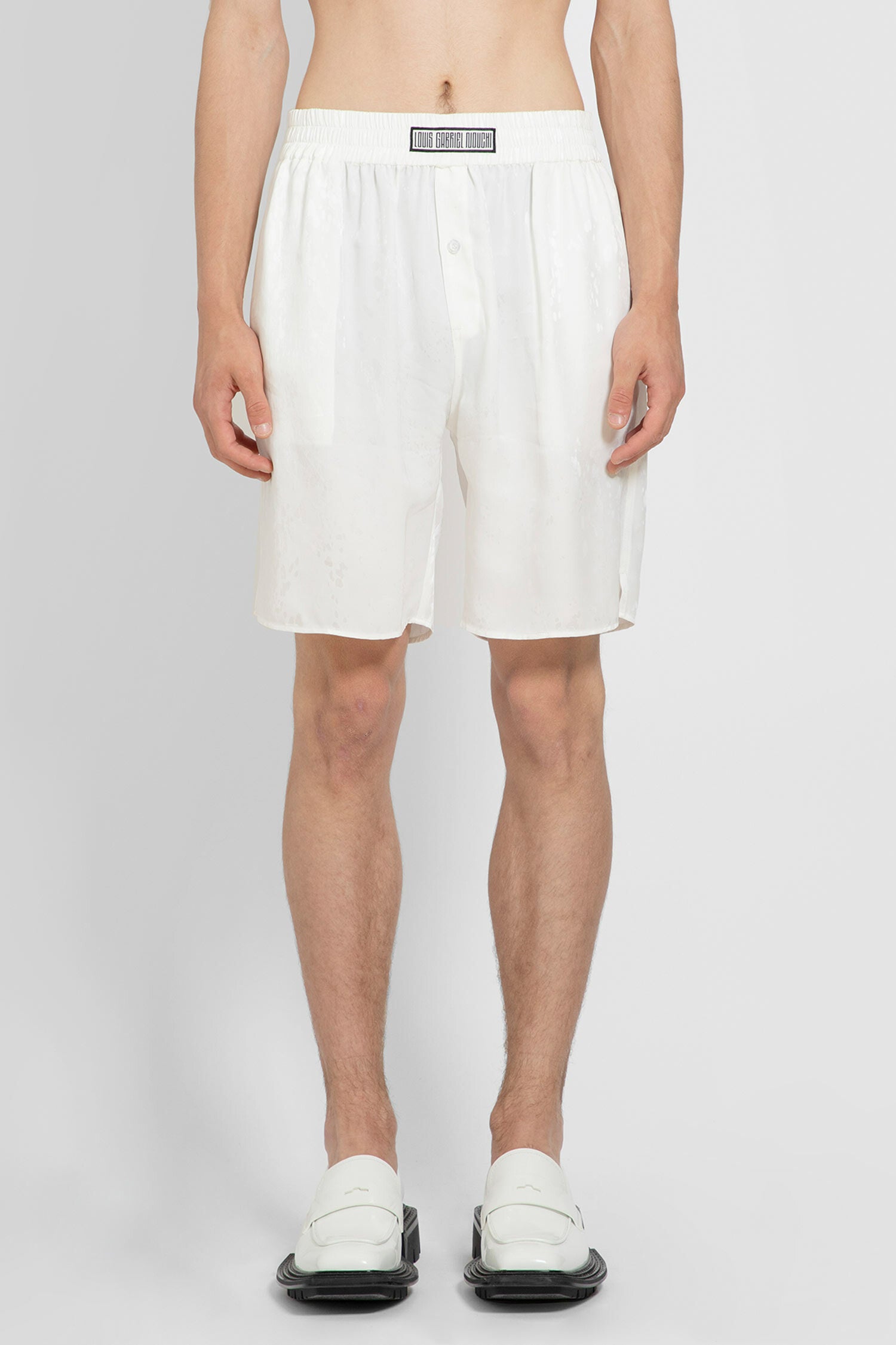 LOUIS GABRIEL NOUCHI MAN WHITE SHORTS & SKIRTS