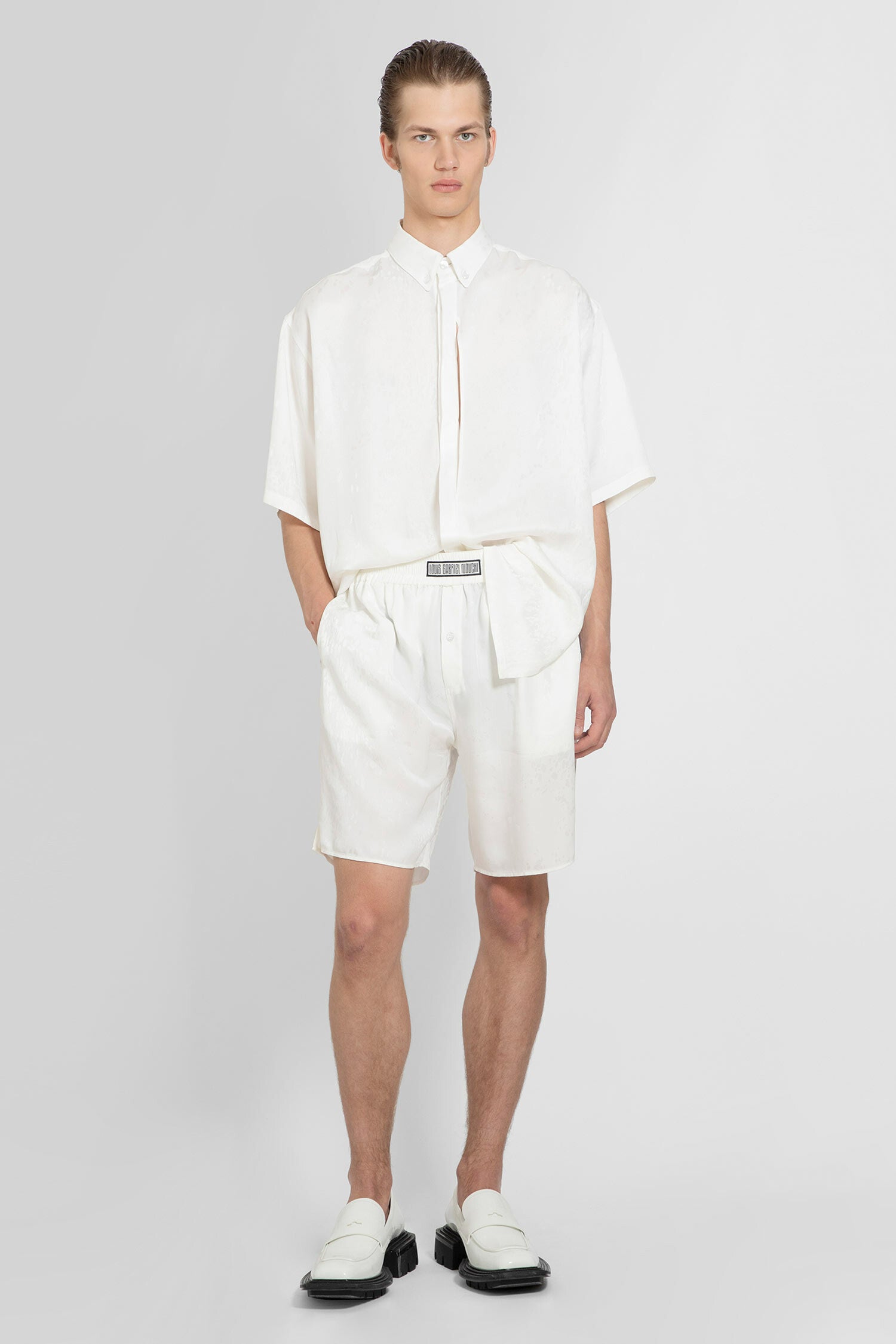 LOUIS GABRIEL NOUCHI MAN WHITE SHORTS & SKIRTS