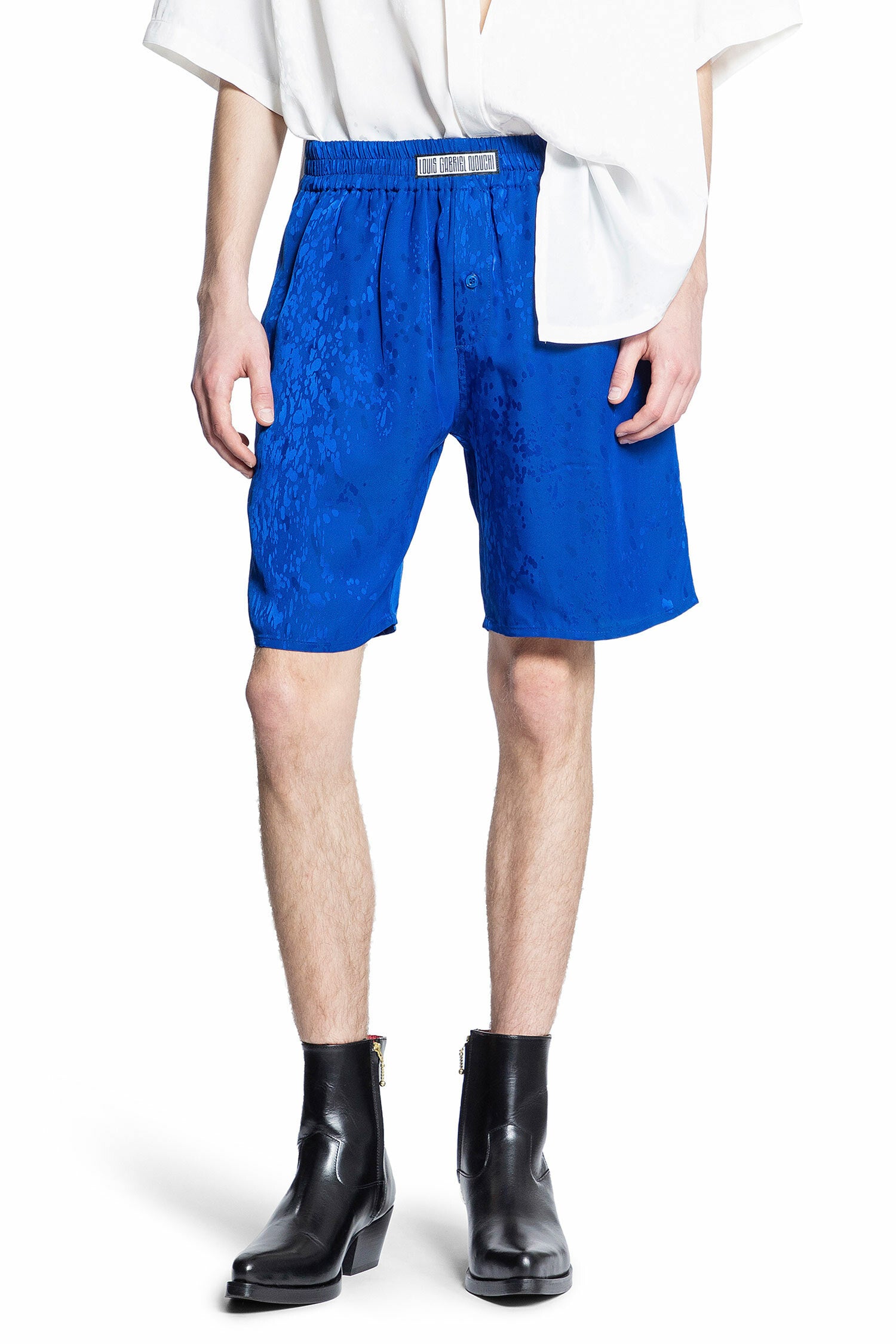 LOUIS GABRIEL NOUCHI MAN BLUE SHORTS & SKIRTS