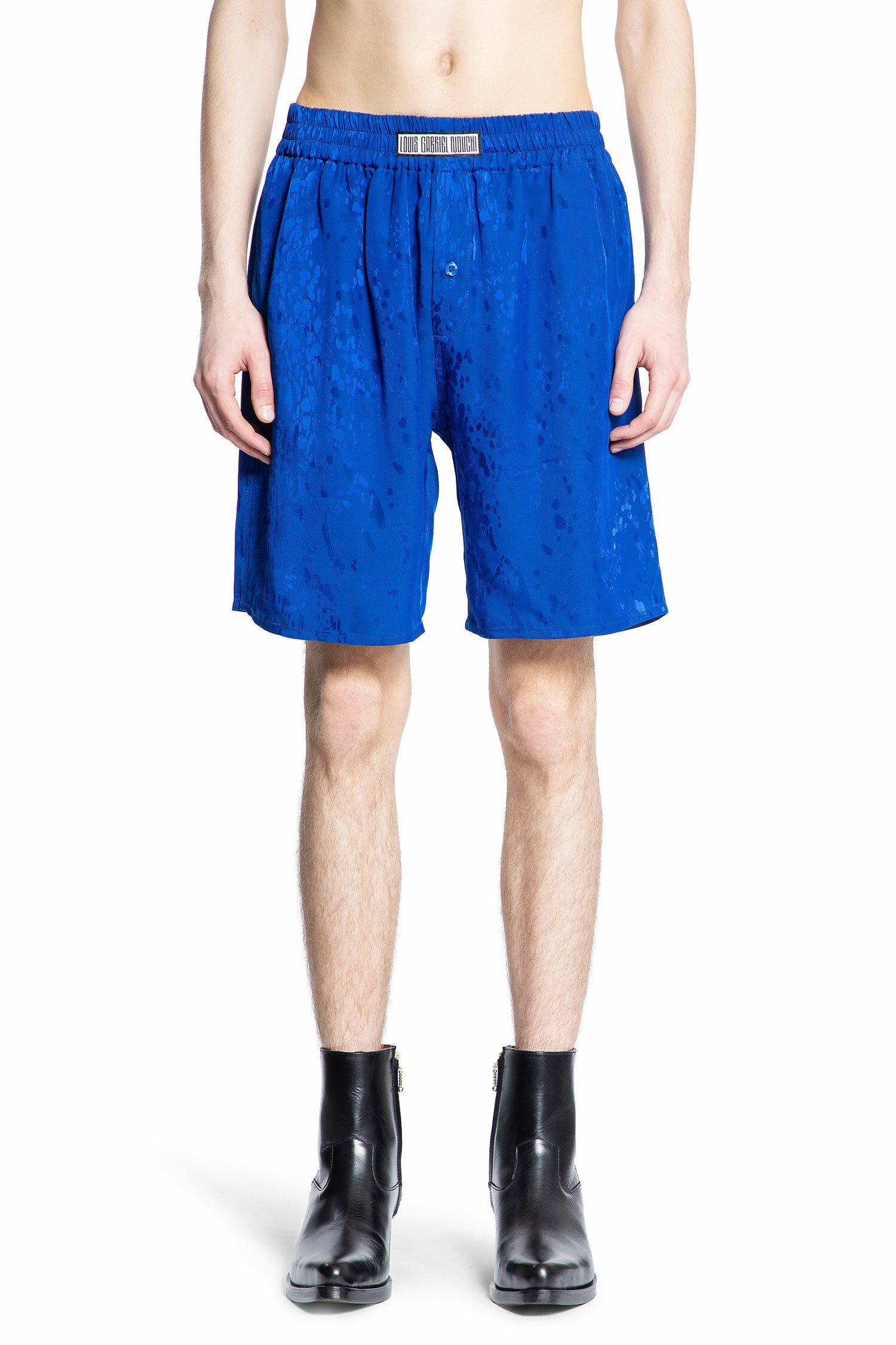 LOUIS GABRIEL NOUCHI MAN BLUE SHORTS & SKIRTS