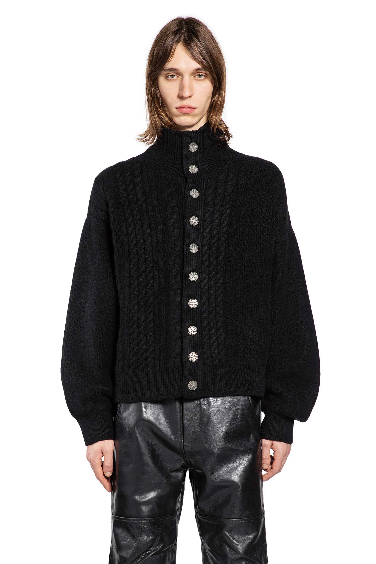 Button-Down Turtleneck