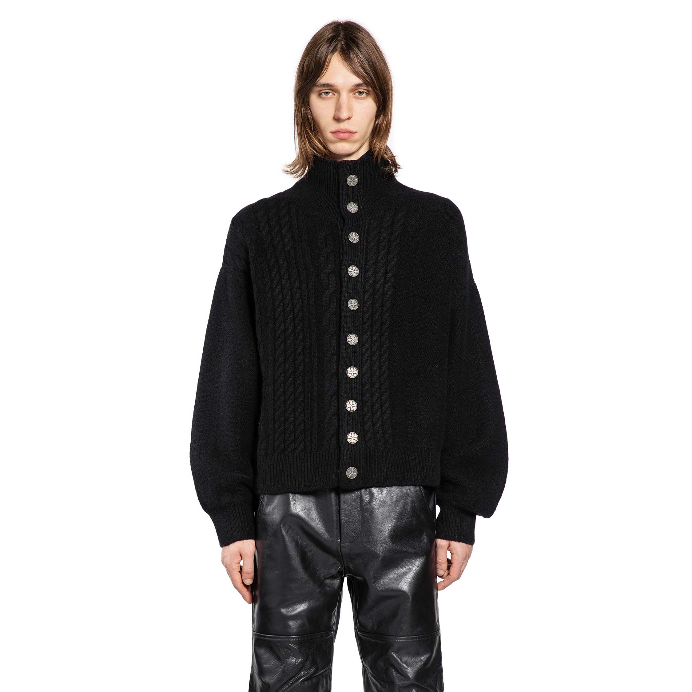 Button-Down Turtleneck