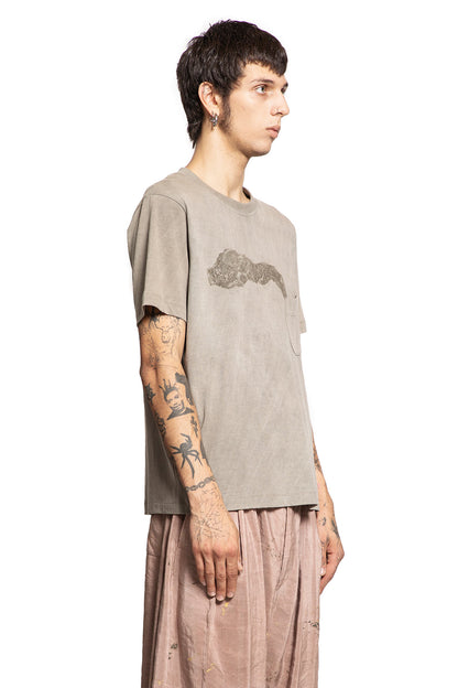 ZIGGY CHEN MAN BEIGE T-SHIRTS & TANK TOPS